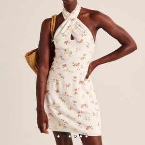 Abercrombie twist front halter dress
